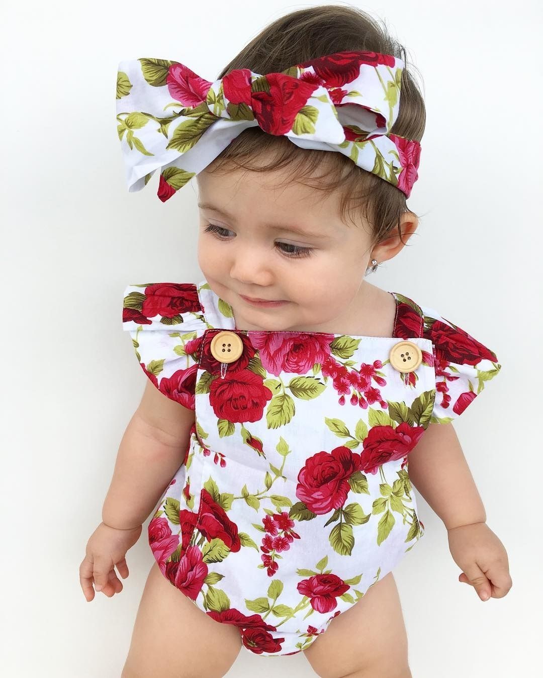 Rompers for Girls Toddler Floral Design